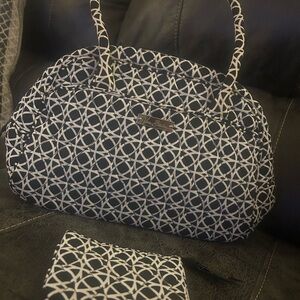 Vera Bradley Black and White Geometric Shoulder Bag